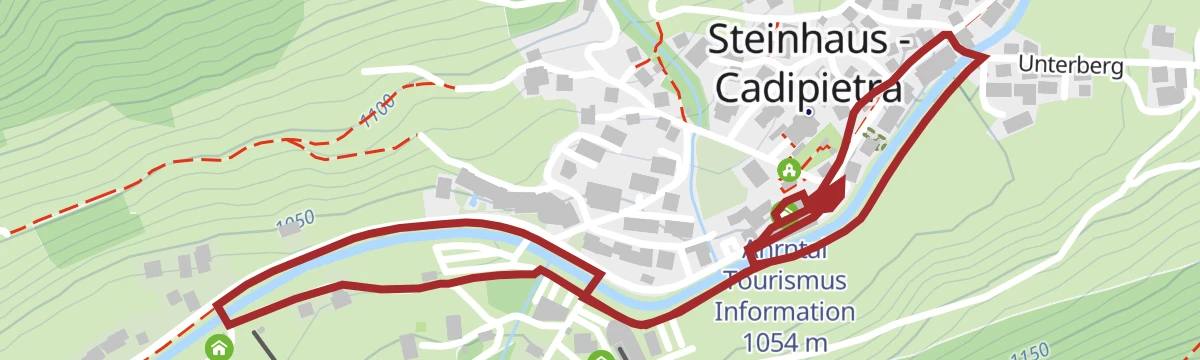 Route map: Accessible walk at Steinhaus/Cadipietra